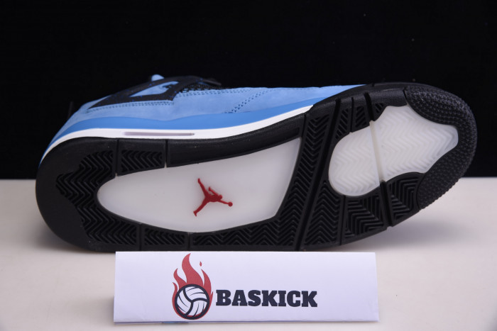 travis scott x air jordan 4 “houston oilers” university blue 308497-406