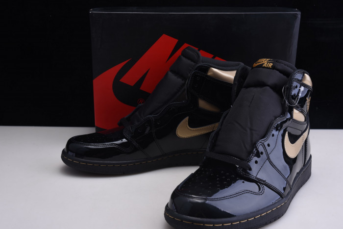 jordan 1 retro high black metallic gold (2020) 555088-032