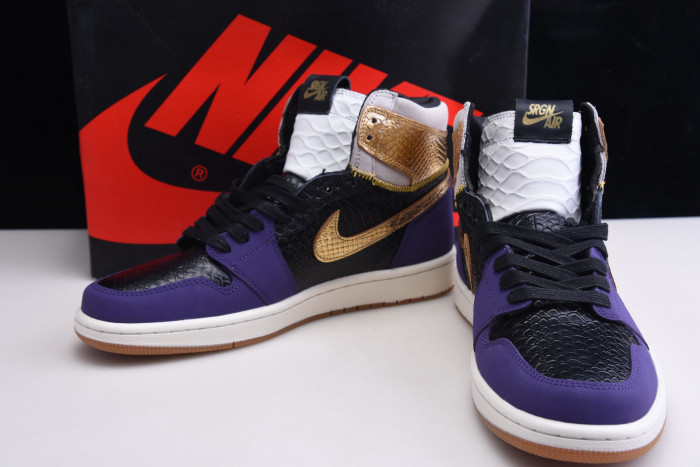 union x air jordan 1 high og black purple gold “mamba” 555088-171