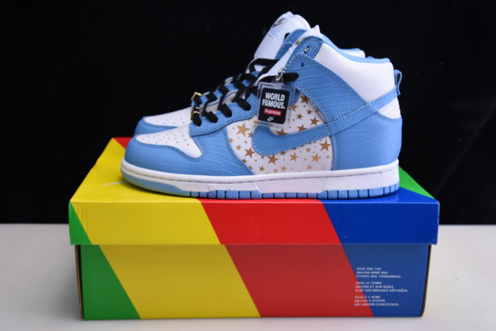 nike dunk high pro sb blue stars 307385-141