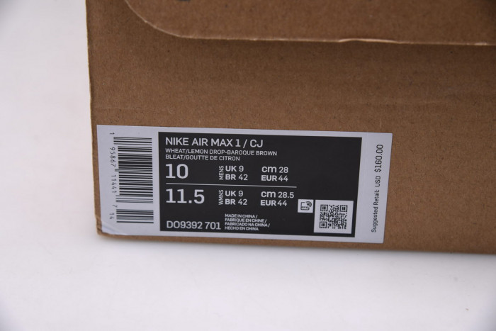 travis scott x nike air max 1 "cactus jack" do9392-701