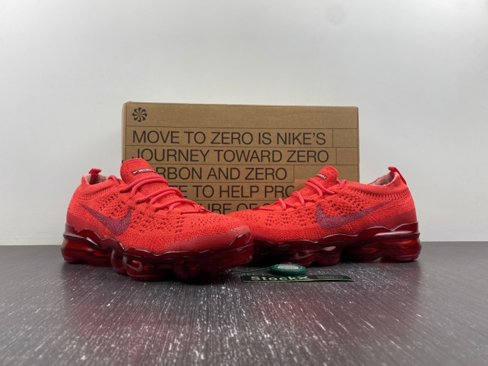 nike air vapormax 2023 flyknit triple red dv1678-600