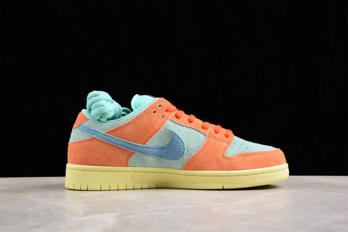 nike sb dunk low orange noise aqua dv5429-800