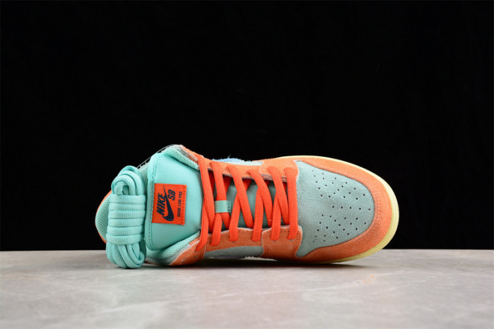 nike sb dunk low orange noise aqua dv5429-800