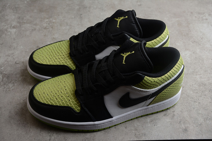 jordan 1 low snakeskin vivid green dx4446-301