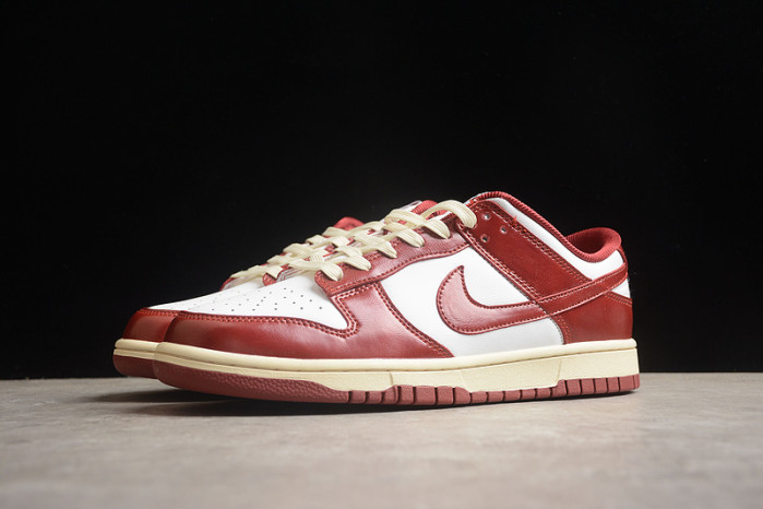 nike dunk low prm vintage team red fj4555-100