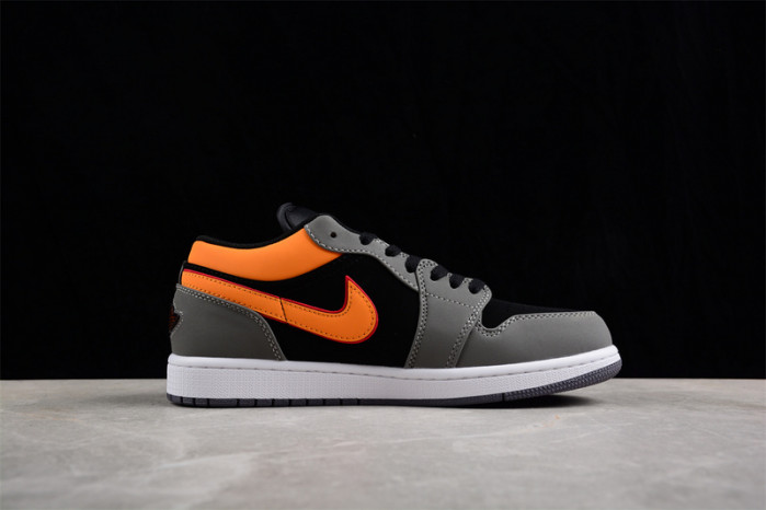 air jordan 1 low light graphite vivid orange fn7308-008
