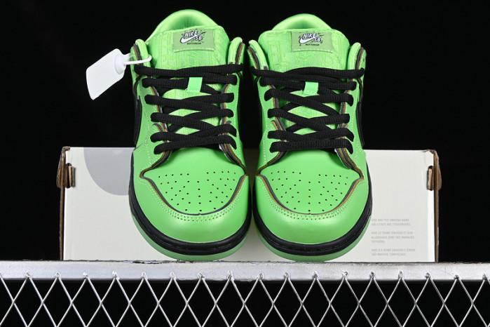powerpuff girls nike sb dunk low "buttercup" fz8319-300