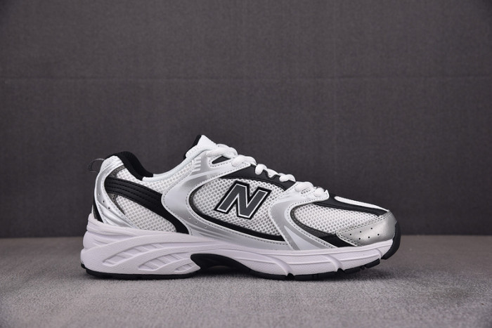 new balance 530 white silver metallic black mr530lb